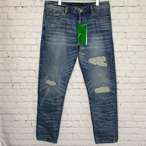 Strivers Row Distressed Straight Leg‎ Jeans 38 NWT